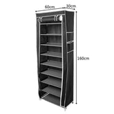 9 Tier Cabinet Storage Shoe Rack Stand Holds 27 Pairs Shoe Organizer Dustproof - Show Gadgets